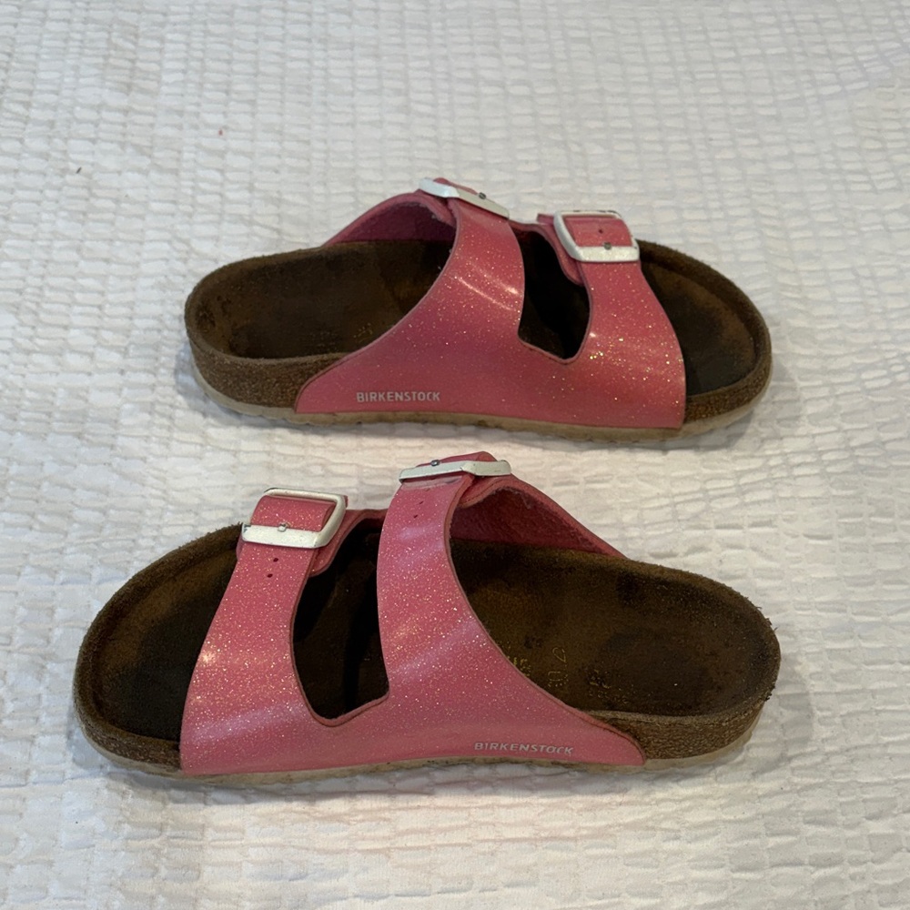 Birkenstock Kids Glittery Pink Sandals